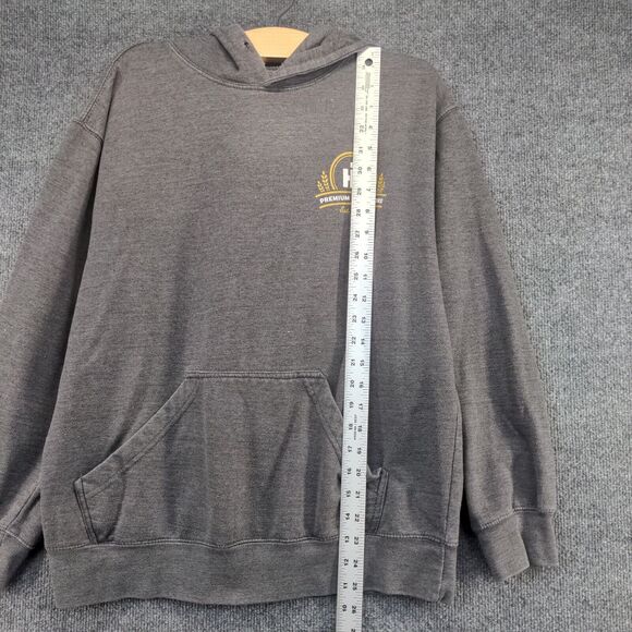 Case IH Men's International Harvester Hoodie Gray Medium Long Sleeve Pullover - Picture 10 of 16